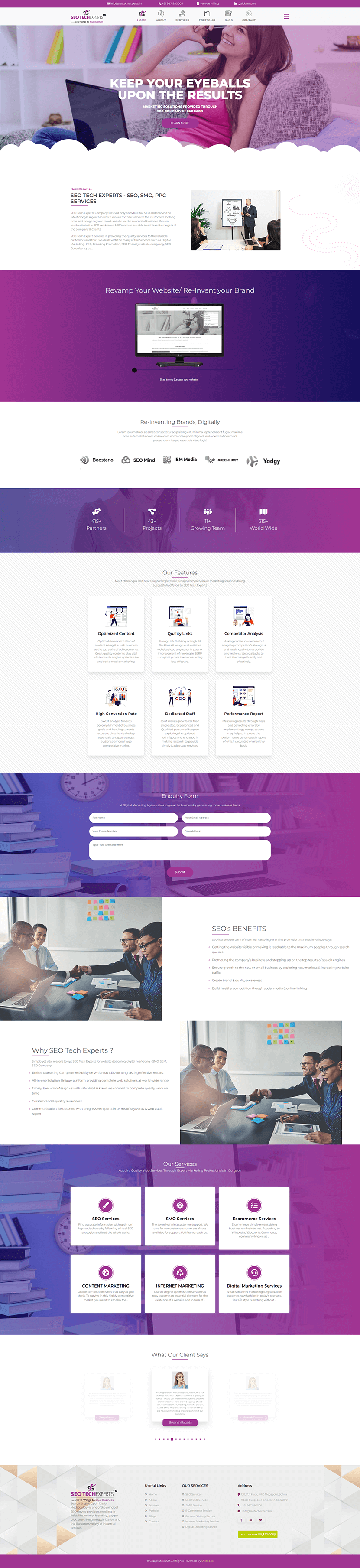 Service business website